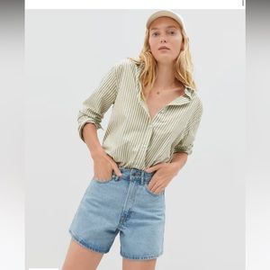 Everlane A-Line Denim Short size 28 power blue